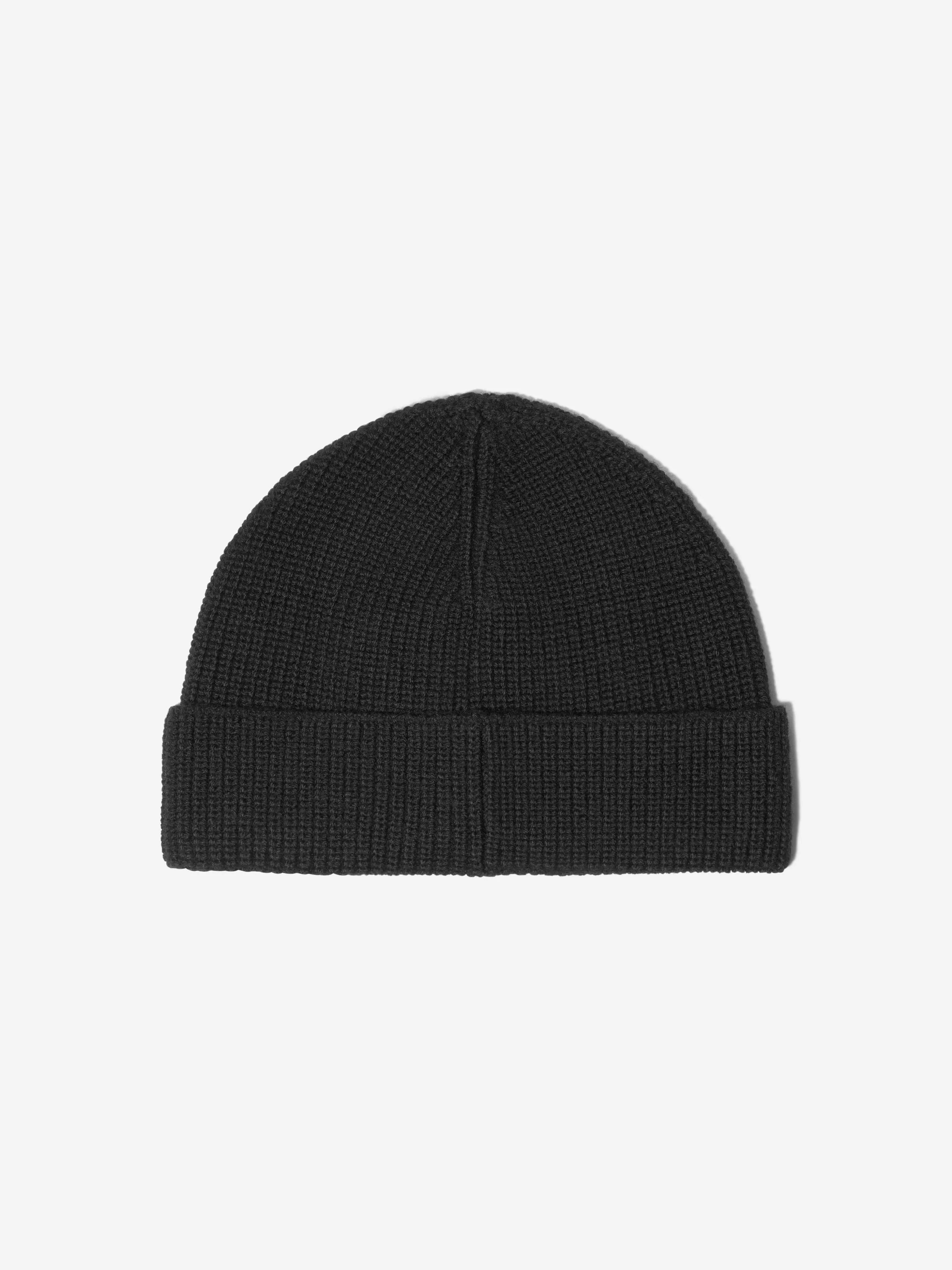 Versace Kids Patch Logo Beanie Hat in Black