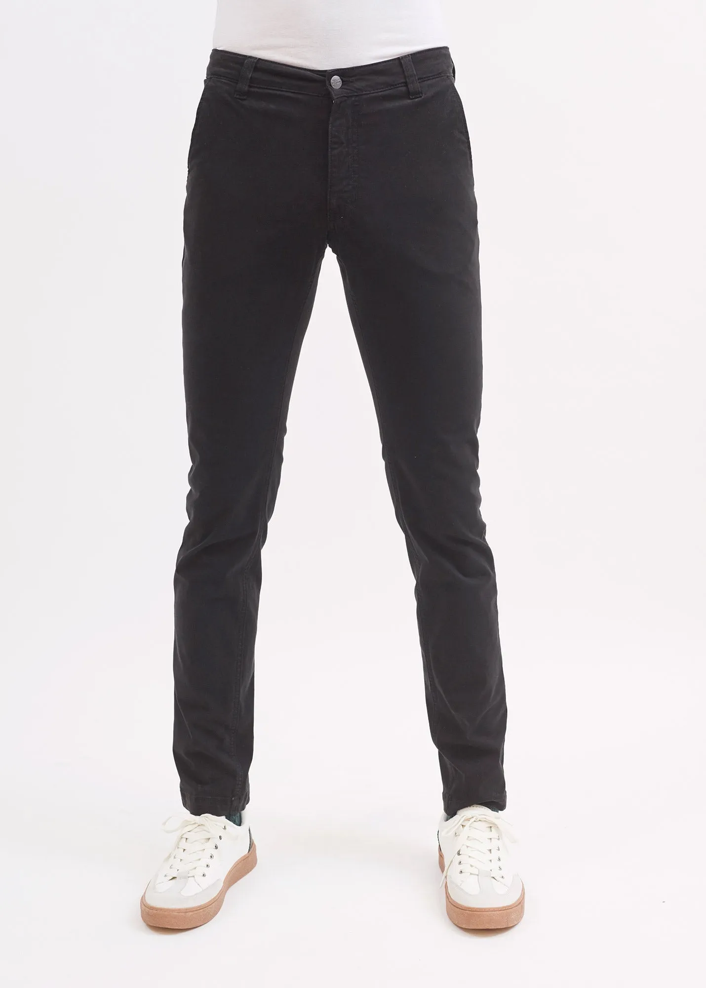 Voile Hiver chino pants - in stretch cotton twill (NOIR)