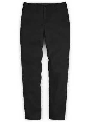 Washed Black Stretch Chino Pants