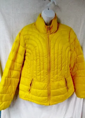 Womens PROMOD Puffer Jacket Coat Parka Snowboard Ski YELLOW M 12 Lightweight