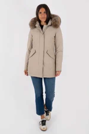 Woolrich Arctic Parka 2 Tasche Grigio Donna